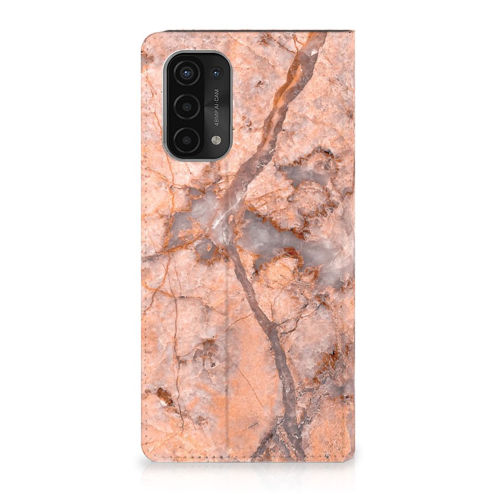 OPPO A54 5G | A74 5G | A93 5G Standcase Marmer Oranje