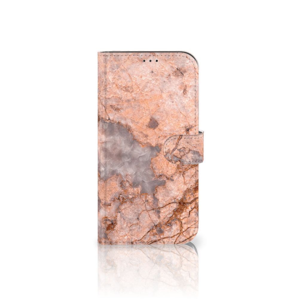 Apple iPhone 12 Pro Max Bookcase Marmer Oranje