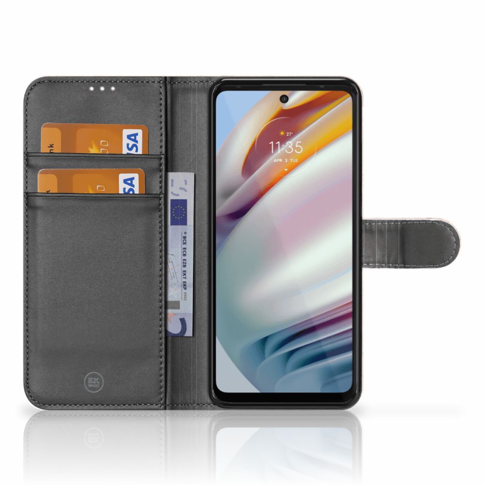 Motorola Moto G60 Bookcase Marmer Oranje
