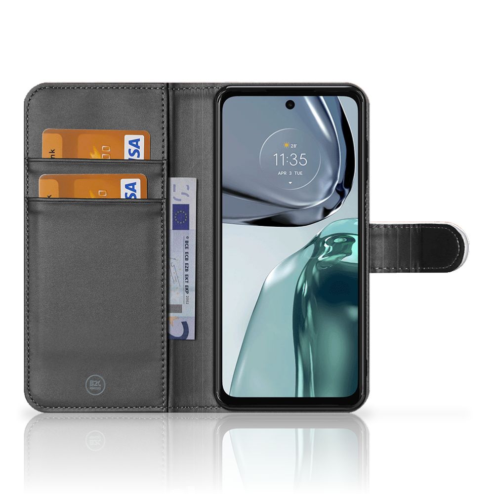 Motorola Moto G62 5G Bookcase Marmer Oranje