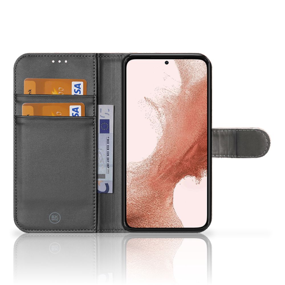 Samsung Galaxy S23 Bookcase Marmer Oranje