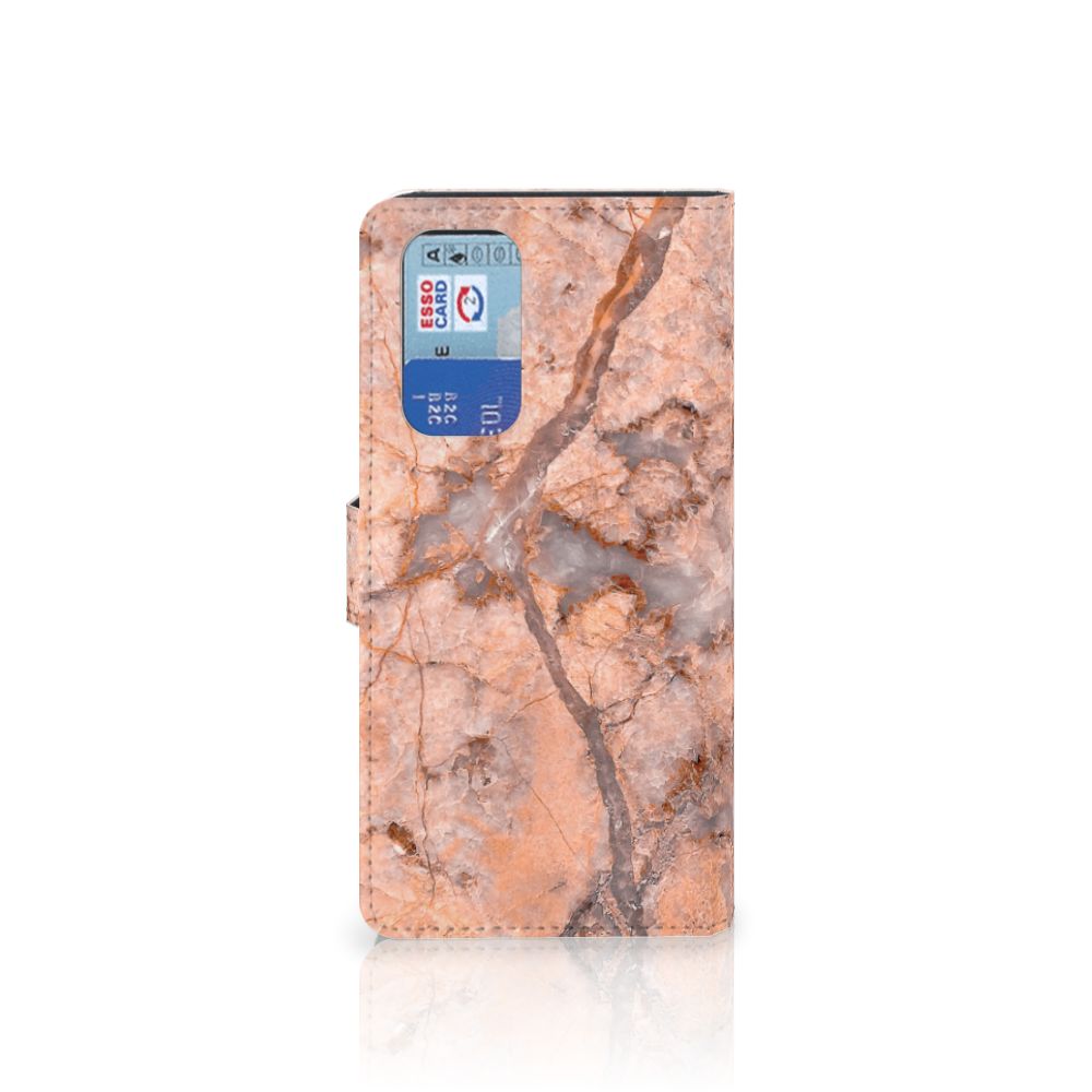 OnePlus 9 Pro Bookcase Marmer Oranje