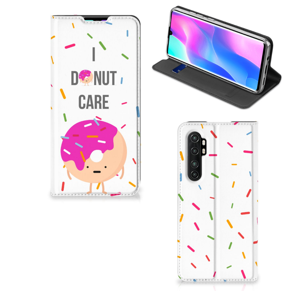 Xiaomi Mi Note 10 Lite Flip Style Cover Donut Roze