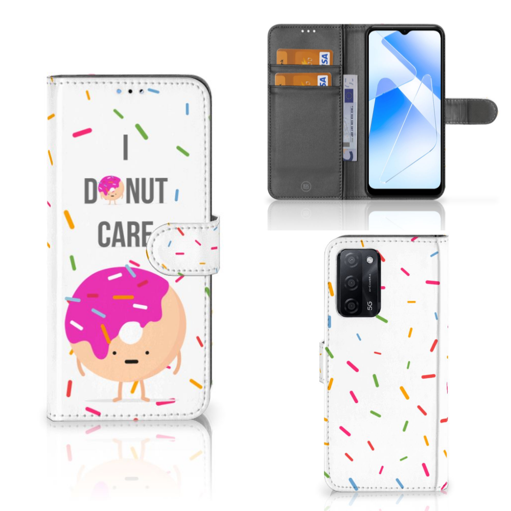 OPPO A16/A16s/A54s Book Cover Donut Roze