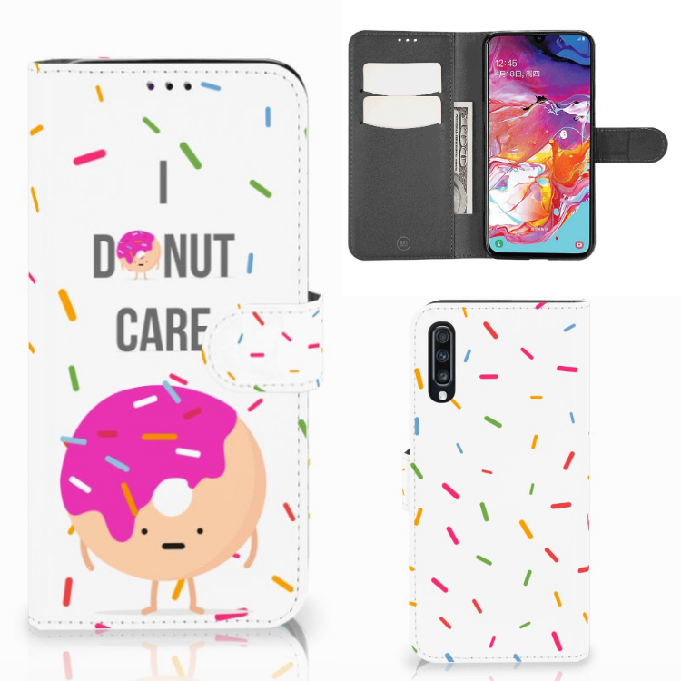 Samsung Galaxy A70 Book Cover Donut Roze