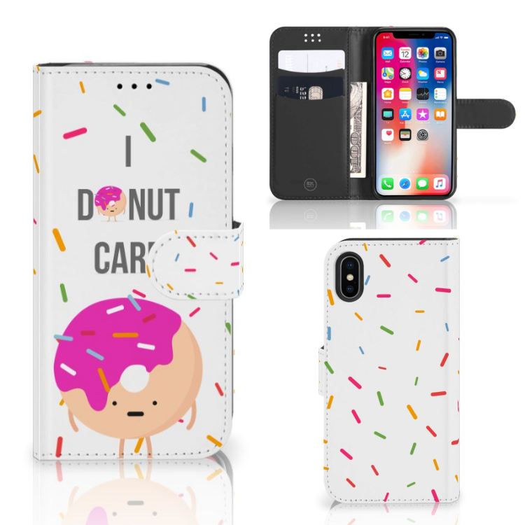 Apple iPhone X | Xs Book Cover Donut Roze