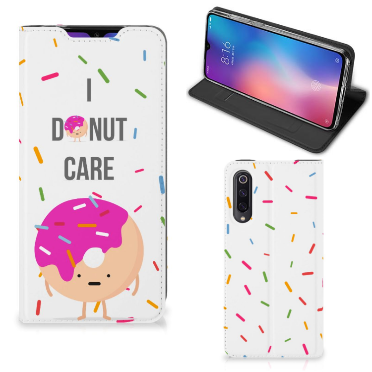 Xiaomi Mi 9 Flip Style Cover Donut Roze