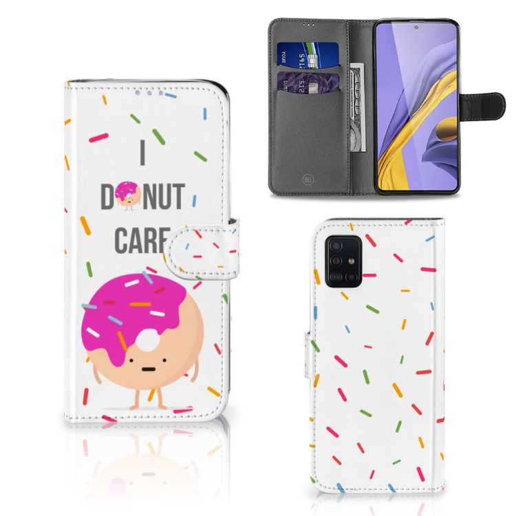 Samsung Galaxy A51 Book Cover Donut Roze
