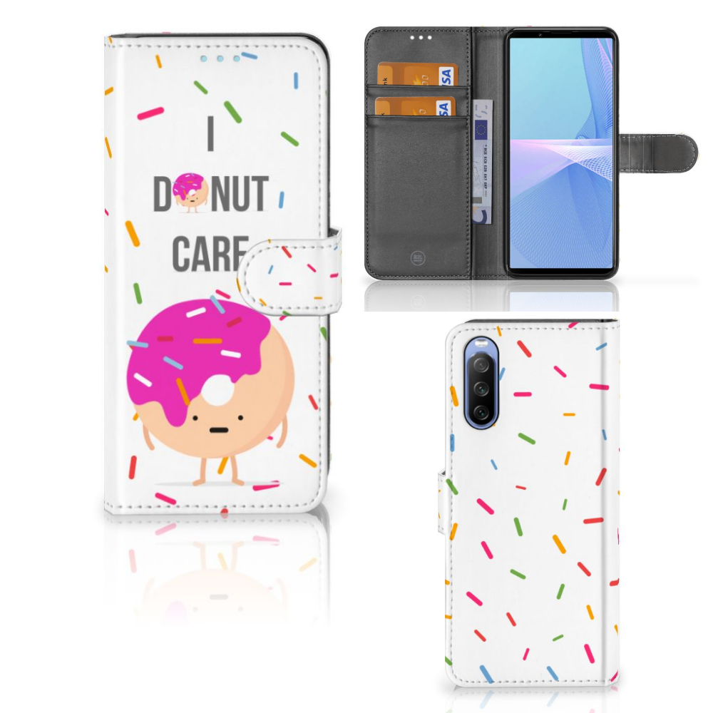 Sony Xperia 10 III Book Cover Donut Roze