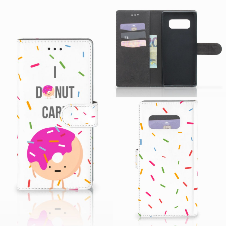 Samsung Galaxy Note 8 Book Cover Donut Roze