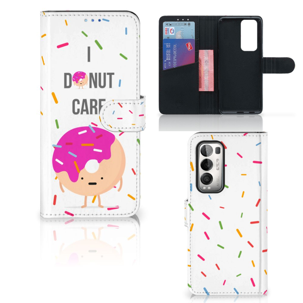 OPPO Find X3 Neo 5G Book Cover Donut Roze