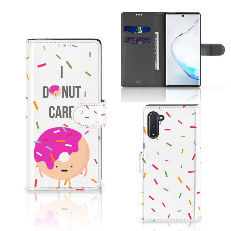 Samsung Galaxy Note 10 Book Cover Donut Roze