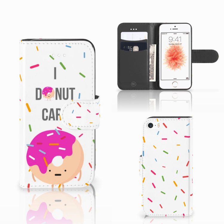 Apple iPhone 5 | 5s | SE Book Cover Donut Roze