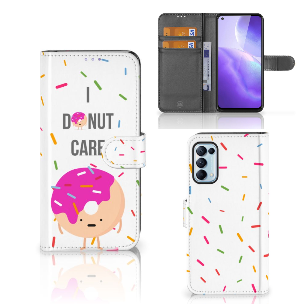 OPPO Find X3 Lite Book Cover Donut Roze
