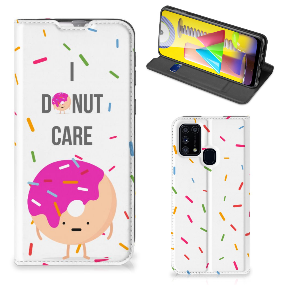 Samsung Galaxy M31 Flip Style Cover Donut Roze