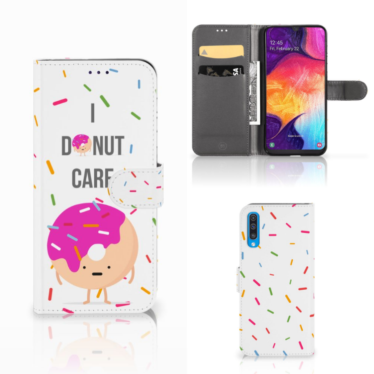 Samsung Galaxy A50 Book Cover Donut Roze