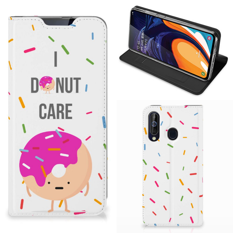 Samsung Galaxy A60 Flip Style Cover Donut Roze
