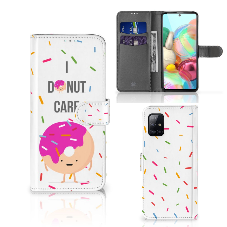Samsung Galaxy A71 Book Cover Donut Roze