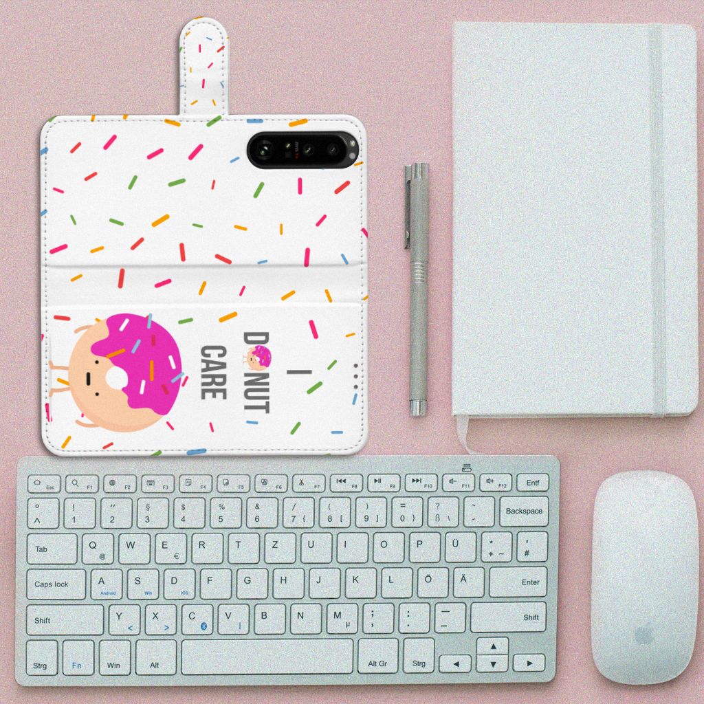 Sony Xperia 1 III Book Cover Donut Roze