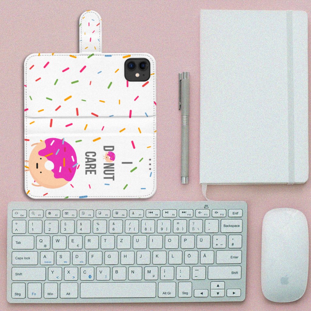 Apple iPhone 11 Book Cover Donut Roze