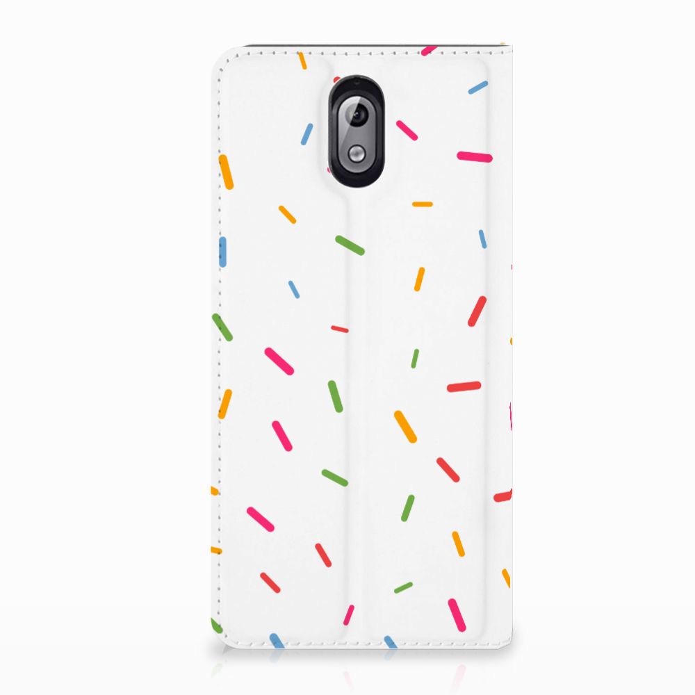 Nokia 3.1 (2018) Flip Style Cover Donut Roze