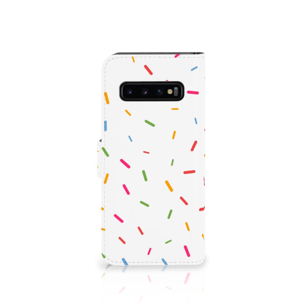 Samsung Galaxy S10 Book Cover Donut Roze
