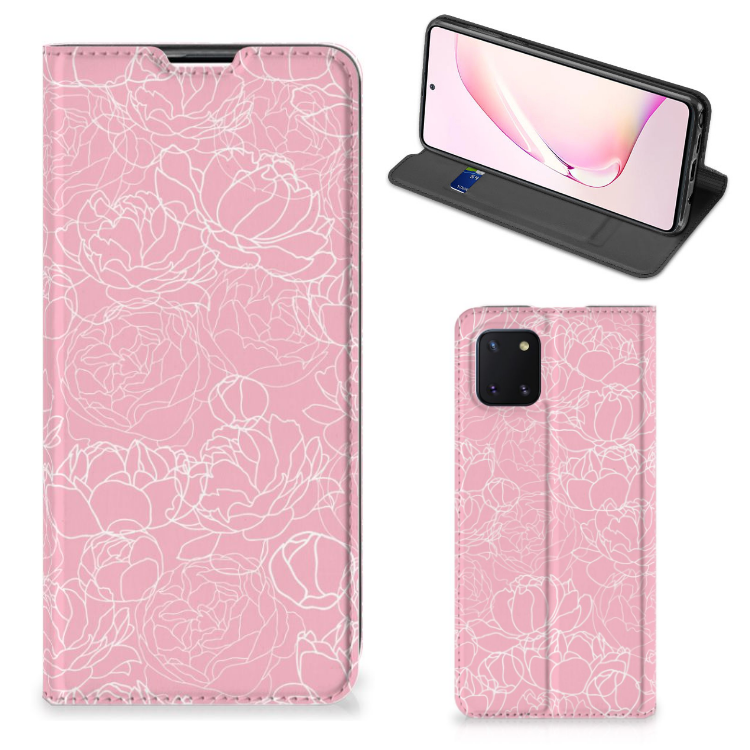 Samsung Galaxy Note 10 Lite Smart Cover White Flowers