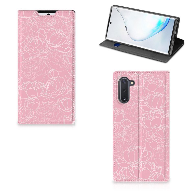 Samsung Galaxy Note 10 Smart Cover White Flowers