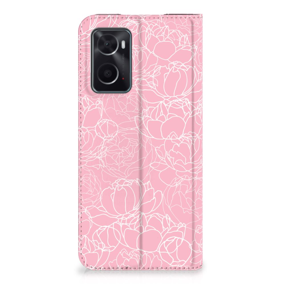 OPPO A96 | A76 Smart Cover White Flowers