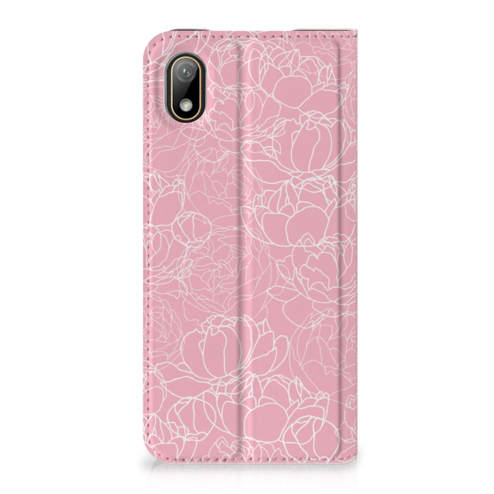 Huawei Y5 (2019) Smart Cover White Flowers