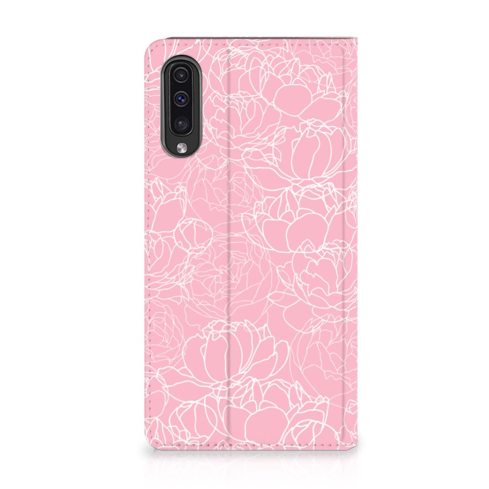 Samsung Galaxy A50 Smart Cover White Flowers