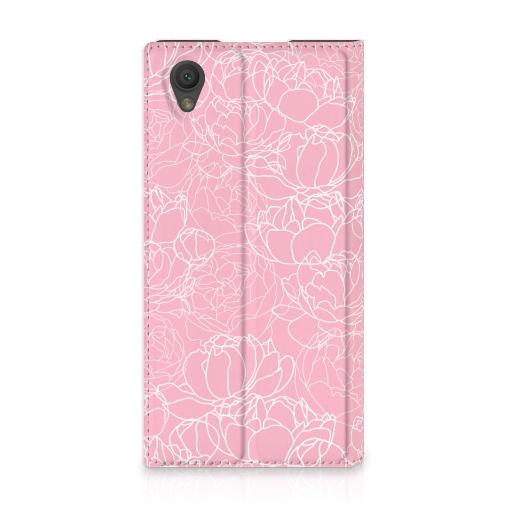 Sony Xperia L1 Smart Cover White Flowers