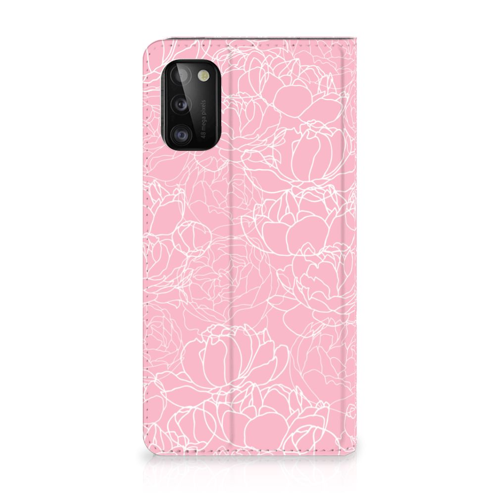 Samsung Galaxy A41 Smart Cover White Flowers