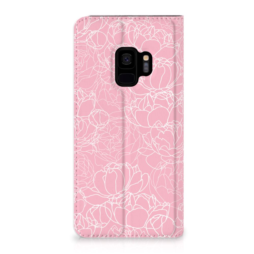 Samsung Galaxy S9 Smart Cover White Flowers