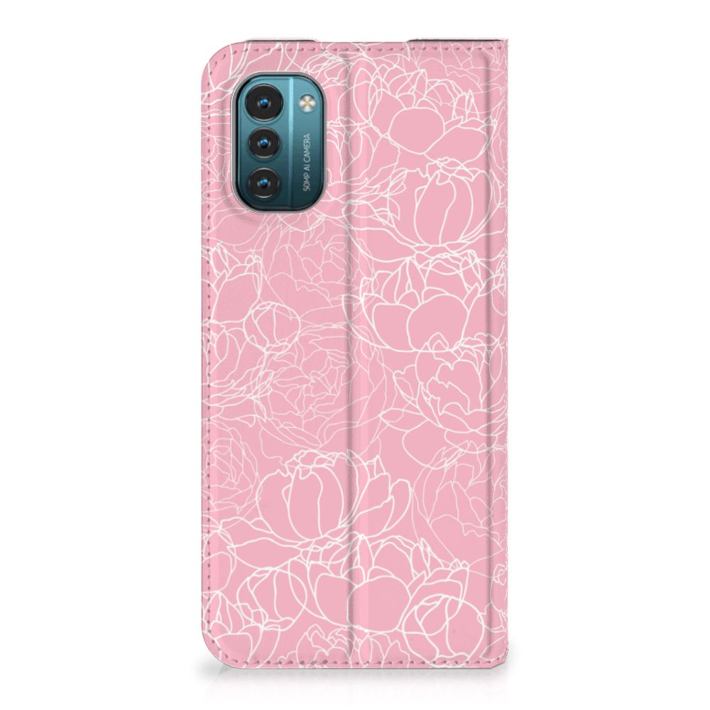 Nokia G11 | G21 Smart Cover White Flowers
