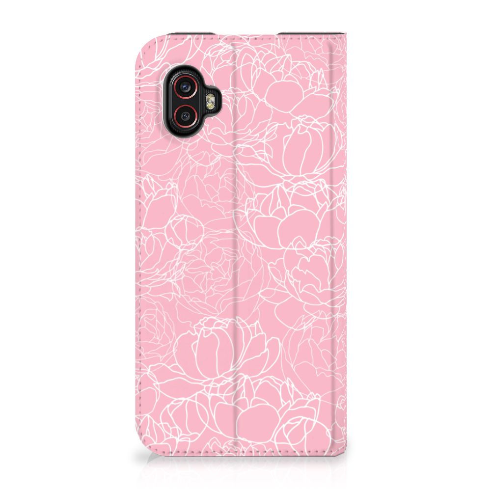 Samsung Galaxy Xcover 6 Pro Smart Cover White Flowers
