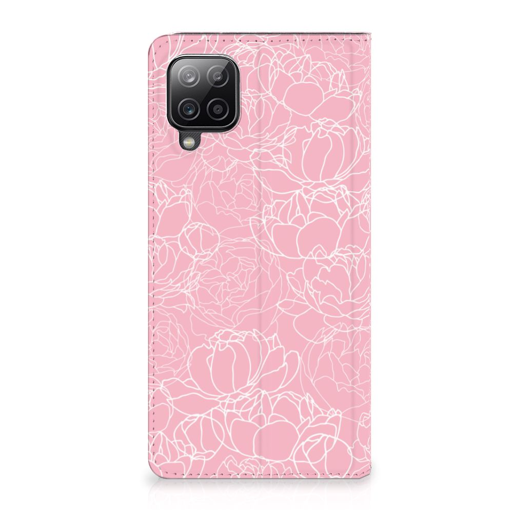 Samsung Galaxy A12 Smart Cover White Flowers