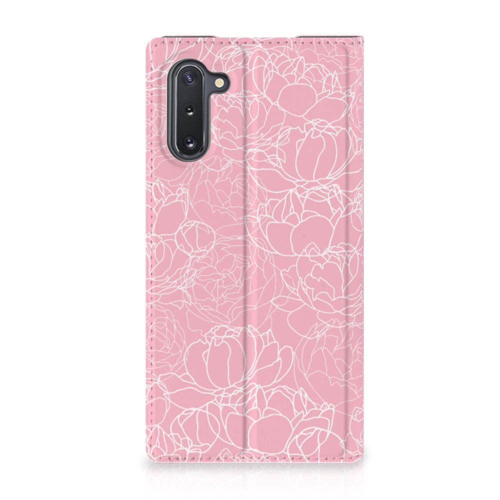 Samsung Galaxy Note 10 Smart Cover White Flowers