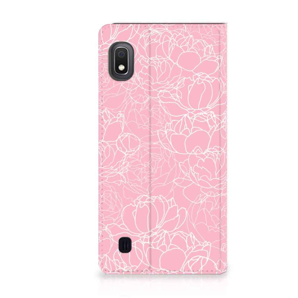Samsung Galaxy A10 Smart Cover White Flowers