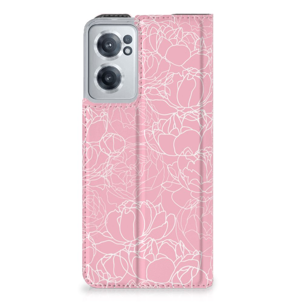 OnePlus Nord CE 2 5G Smart Cover White Flowers