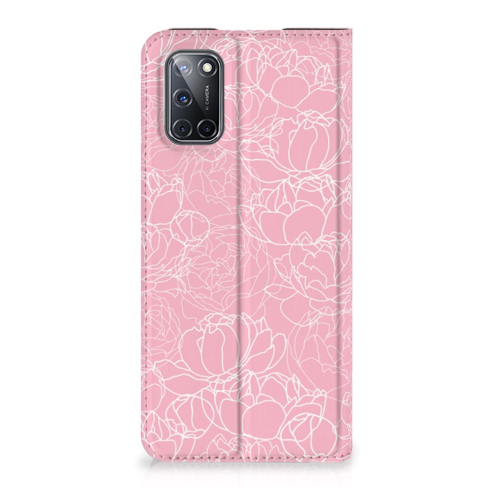 OPPO A52 | A72 Smart Cover White Flowers