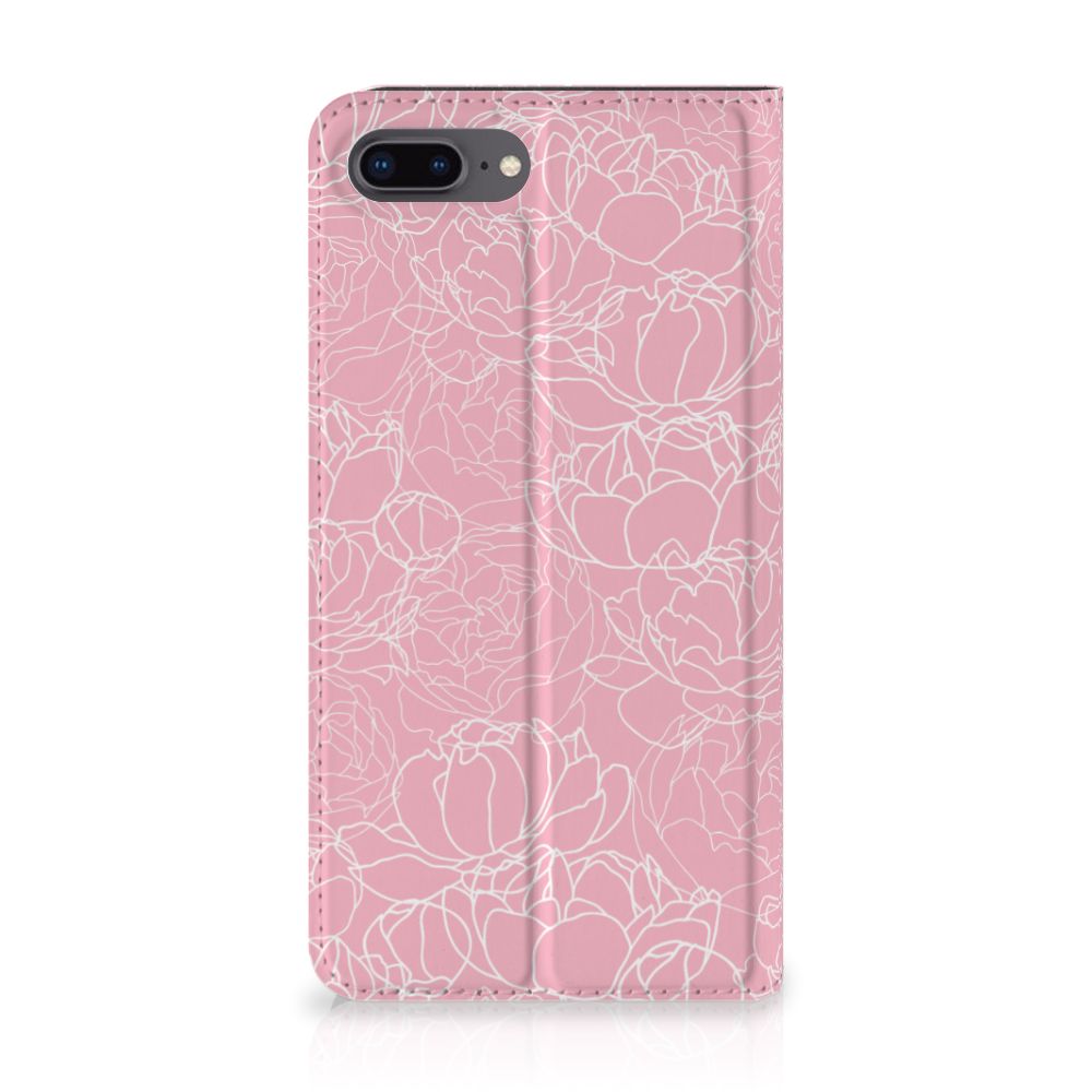 Apple iPhone 7 Plus | 8 Plus Smart Cover White Flowers