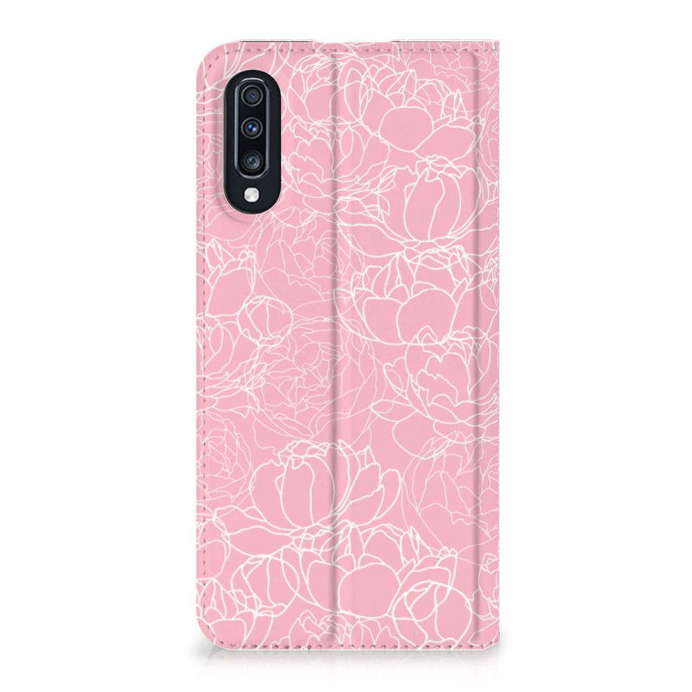 Samsung Galaxy A70 Smart Cover White Flowers