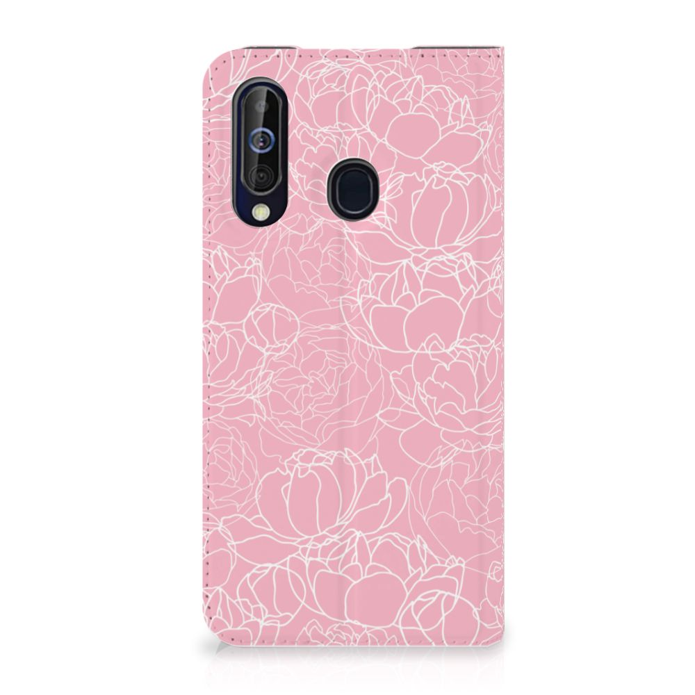 Samsung Galaxy A60 Smart Cover White Flowers