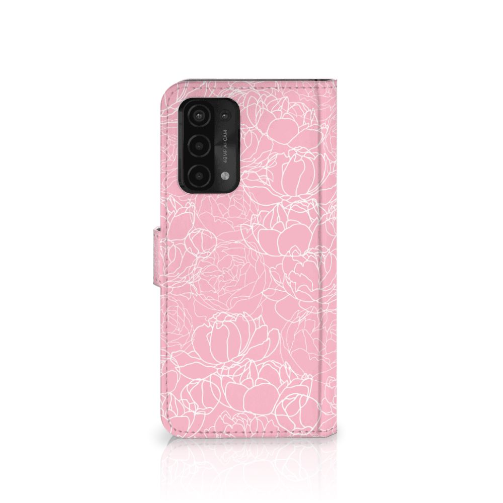 OPPO A54 5G | A74 5G | A93 5G Hoesje White Flowers