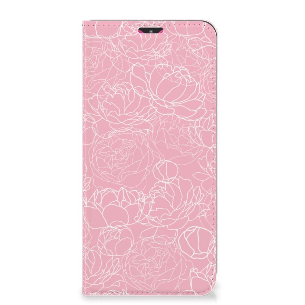 Samsung Galaxy M20 Smart Cover White Flowers