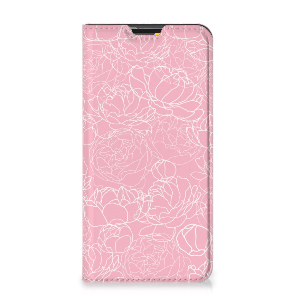 Google Pixel 4a Smart Cover White Flowers
