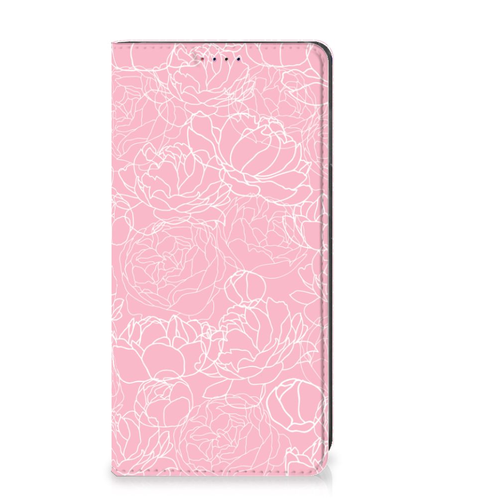 Samsung Galaxy A10 Smart Cover White Flowers