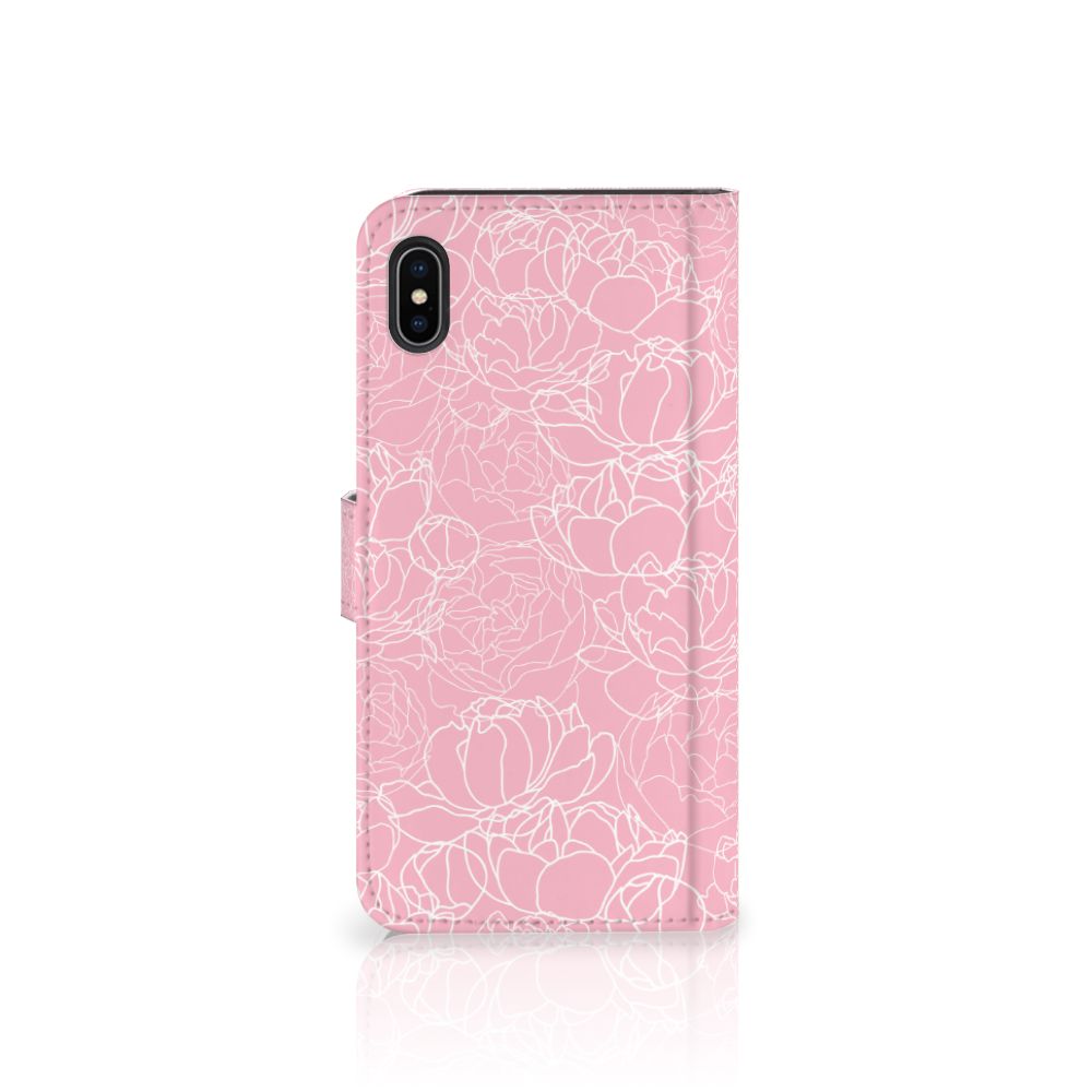 Apple iPhone Xs Max Hoesje White Flowers