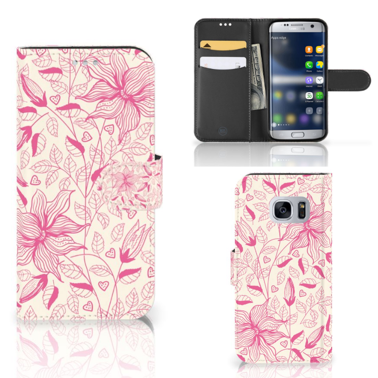 Samsung Galaxy S7 Hoesje Pink Flowers